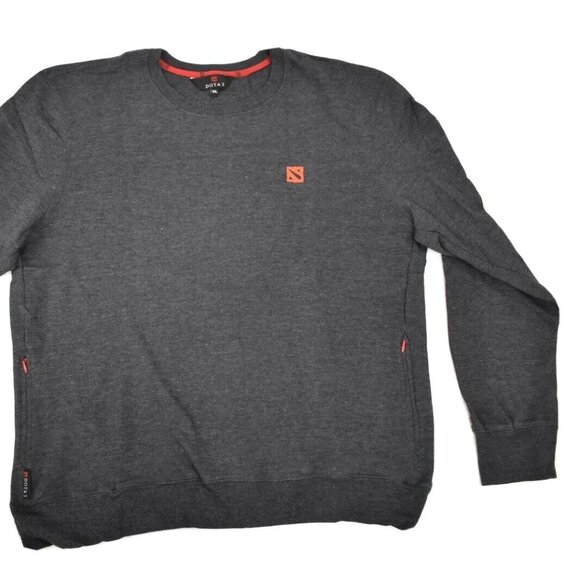 WeLoveFine Dota 2 Mens Charcoal Heather Sweater With Zip Pockets New 2XL - Picture 2 of 12